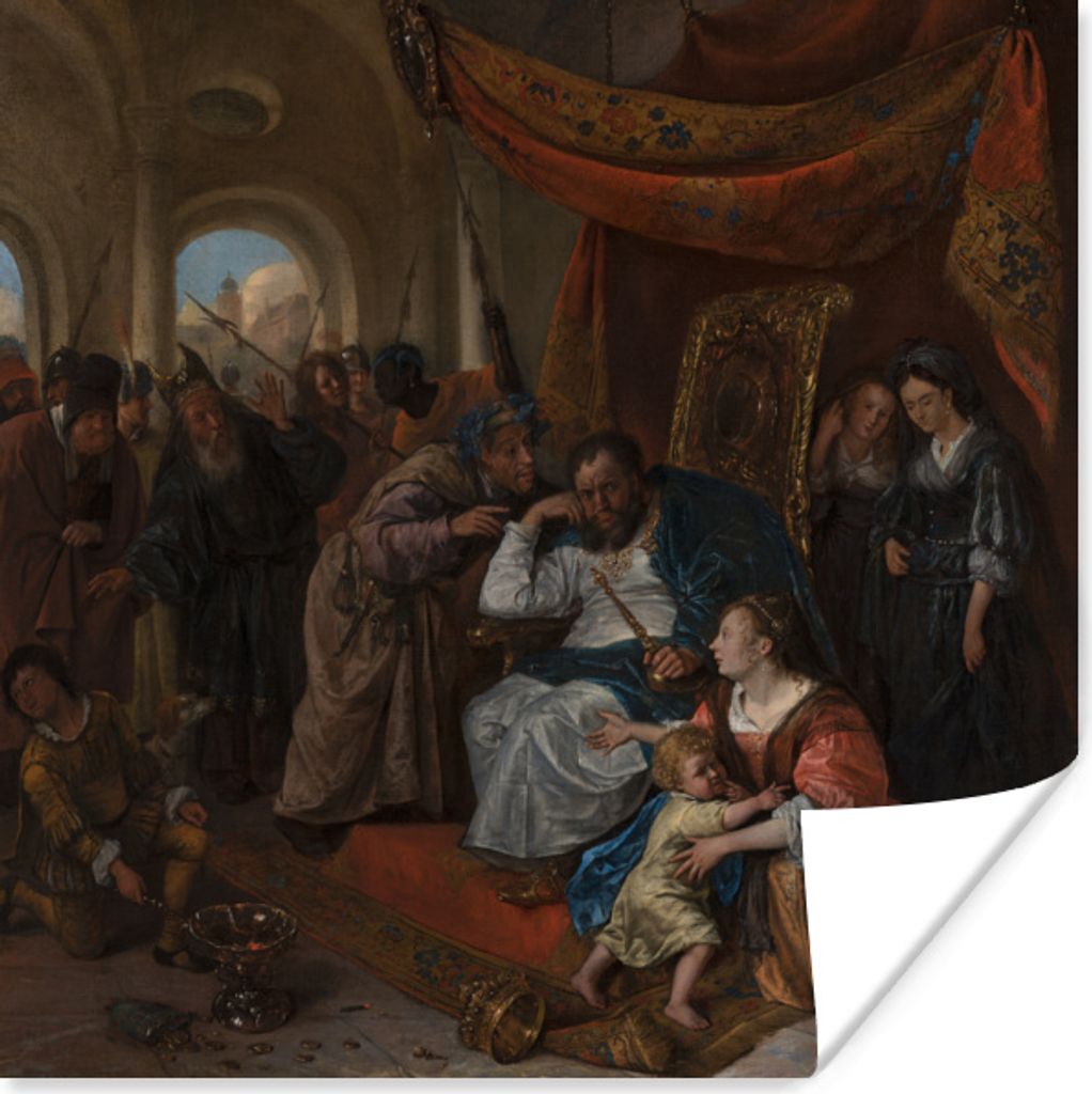 MuchoWow Poster Moses und die Krone des Pharao - Jan Steen 30x30 cm - Wandposter - Printing