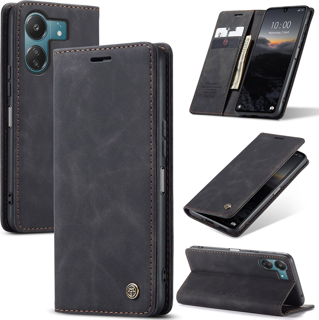Xiaomi Redmi 13C /Poco C65 Hülle, Retro Kunstledertasche Produktbild 