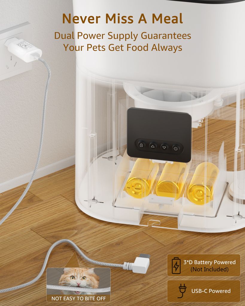 WellToBe Futterautomat Katzen Mit App, WiFi Automat Produktbild-Vorschau 5