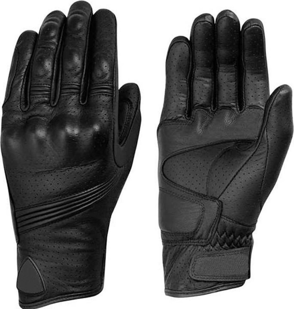 Vollständige Lederhandschuhe Anti -Slip -Kaltwetter reiten zum Motorrad, das schwarze m fährt m