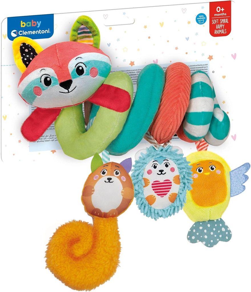 Clementoni Baby Kinderwagenspirale Waschbär - sensorisches Produktbild 