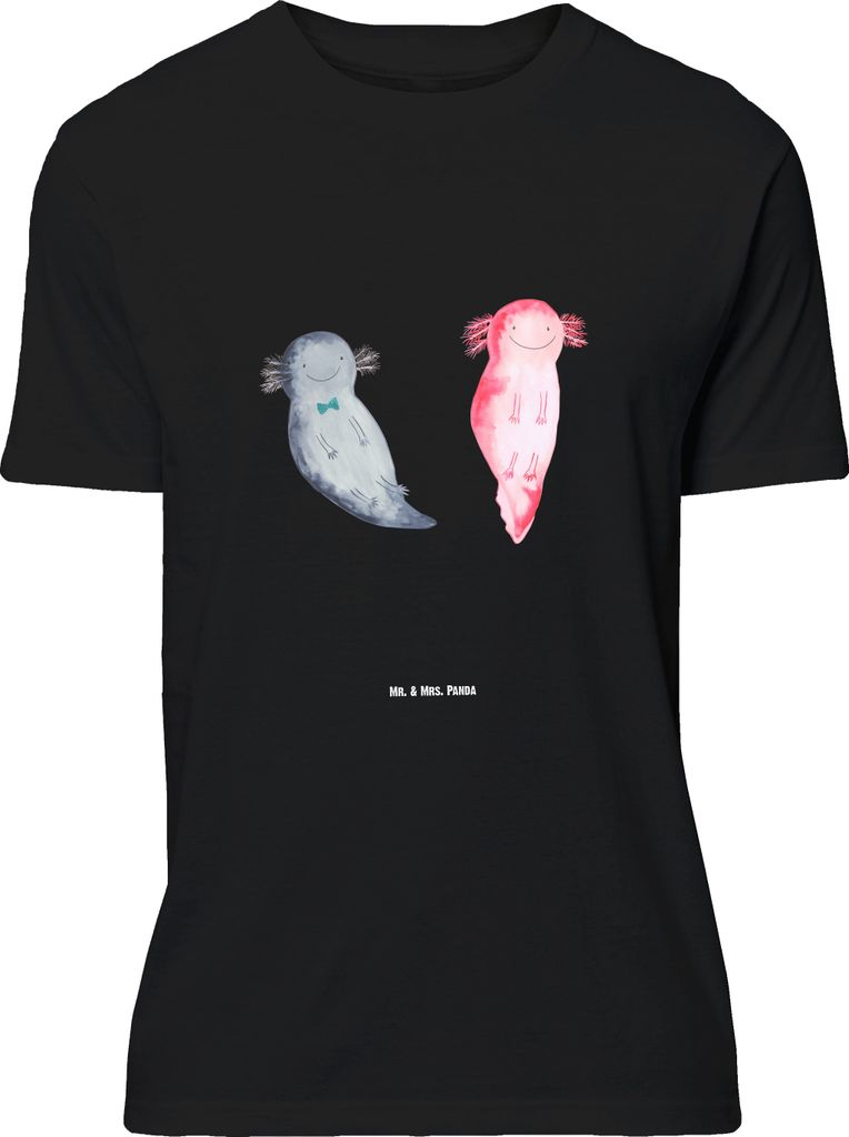 Mr. & Mrs. Panda Größe L T-Shirt Axolotl Freundin - Schwarz Produktbild 