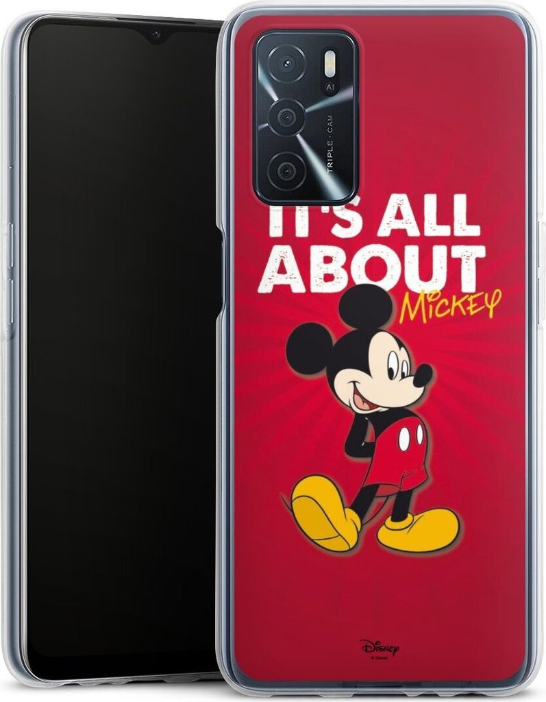 DeinDesign Handyhülle für Oppo A16s Silikon Hülle Case Smartphone Schutzhülle Disney Maus Offizielles Lizenzprodukt
