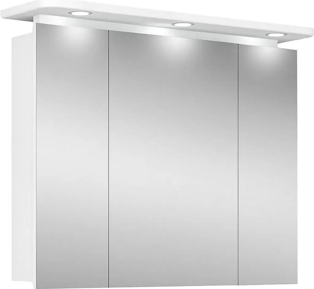 Armoire de toilette LED Aquila bois blanc : finissez-en avec le désordre