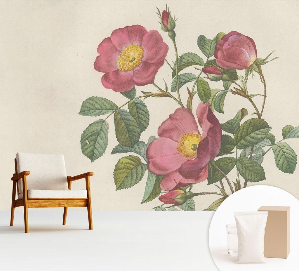 Fototapete - 312x219 cm - Tapete - Wandtapete - Wandbilder - Dekofolie - Tapete Folie - Wand - Dekoration - Wohnzimmer - Rosenmotiv