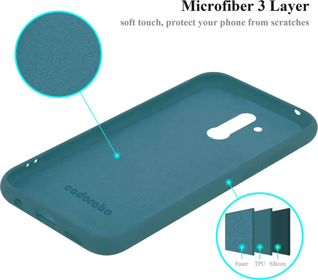 Custodia Cadorabo Per Huawei P20 – Grigio Quarzo, Ibrida TPU E Plastica Rigida, Antiurto