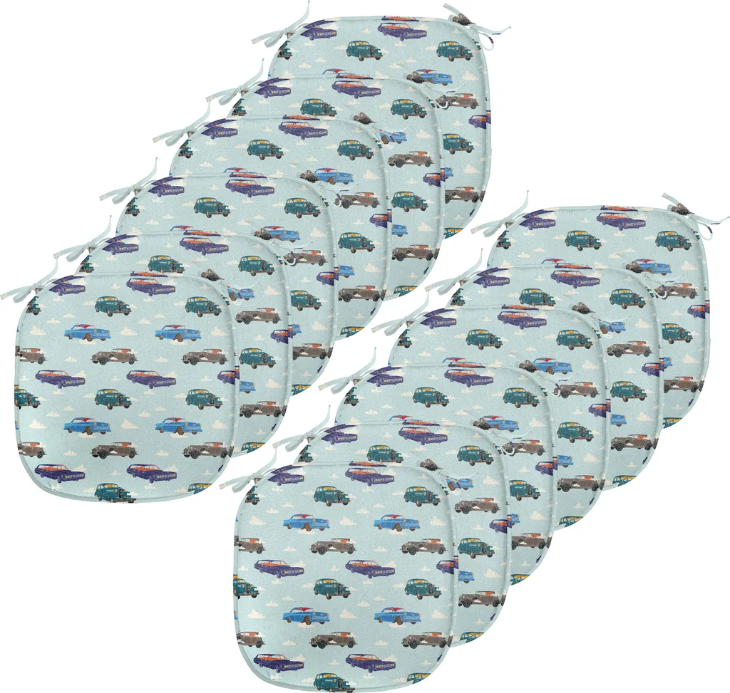 Assises de Chaise pour Salle à Manger 40x40cm - Lot de 12 Motifs Bleus
