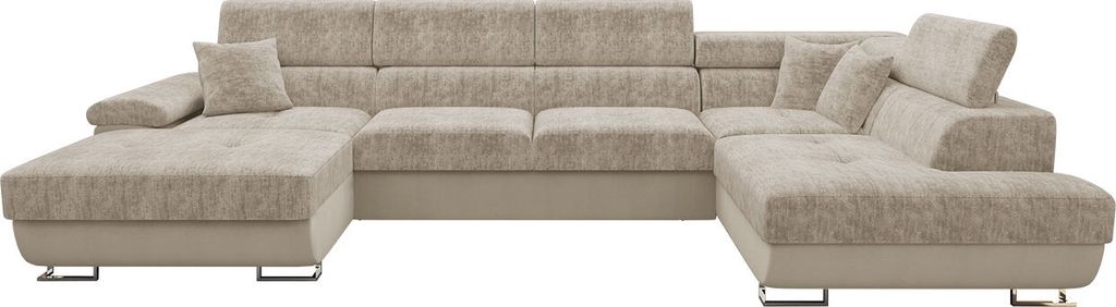 MIRJAN24 Ecksofa Cotere Bis, Bettkasten, U-Form Schlafsofa (Venus Velvet + 2927 Miu 2041, Seite: Rechts)