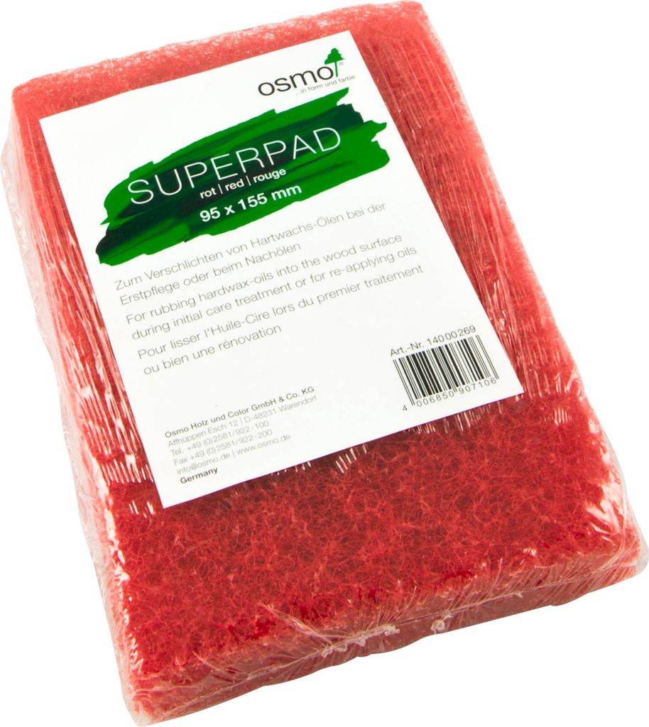 OSMO Rot Klein Rechteckig Superpad Farbenlacke, Produktbild 