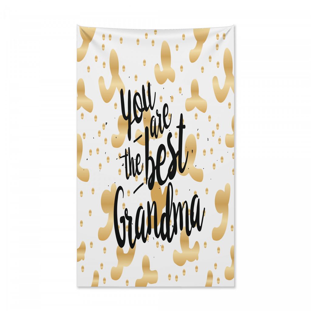 Abakuhaus Oma Wandteppich und Tagesdecke, Beige Punkte und Wirbel aus Weiches Mikrofaser Stoff Kein Verblassen Klare Farben Waschbar, 140 x 230 cm,...