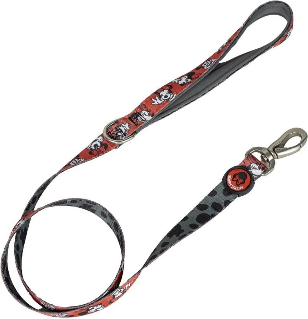 Guinzaglio Rosso Minnie Mouse Taglia M - Accessorio Cane Disney Glam