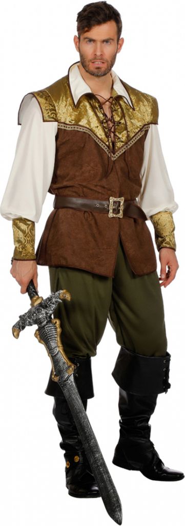Mittelalter Herren Kostüm für Fasching & Mottopartys Größe: 54