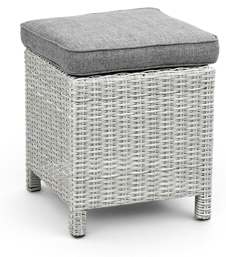 Hocker Dublin 40 x 40 cm | Mystic Grau | Rattan Produktbild 