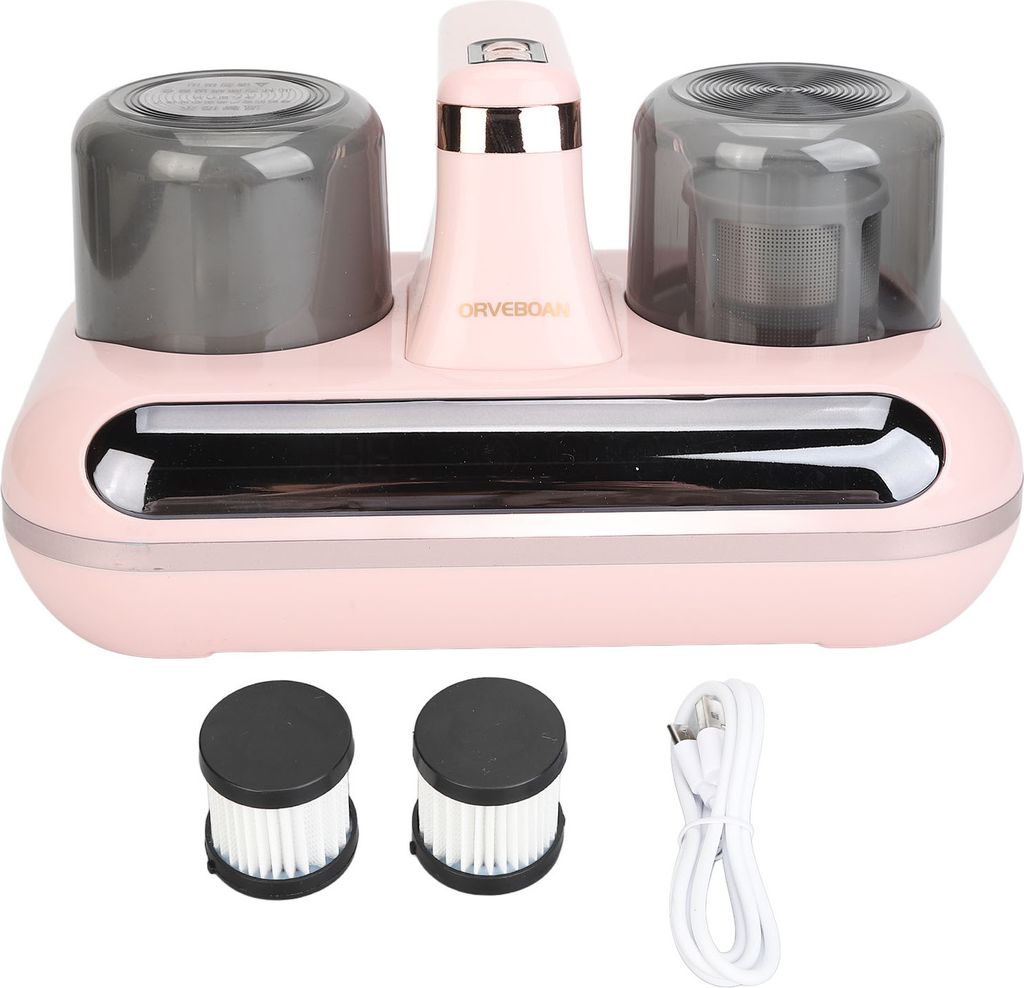 Bett-Staubsauger UV Cordless Strong Suction Handheld Milbenentferner Matratzenreiniger mit Feuchtigkeitsanzeige für Kissen Laken Sofa Plüschtiere...