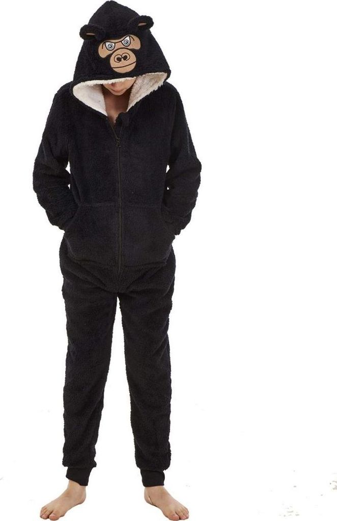 Keanu - All-in-One Nachtwäsche für Kinder TC203 (140) (Schwarz)