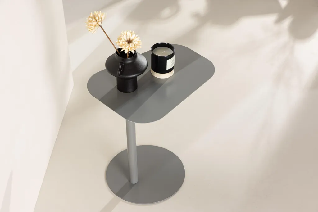 Table d'angle SanJose gris clair - Bureau de coin compact et moderne - 4