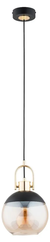 Suspension Design pour Salon et Salle à Manger Verre Ambré 95 cm E27