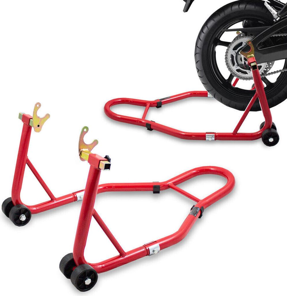 Bituxx Motorrad Montageständer Hinten Rot MS-18969 Produktbild 