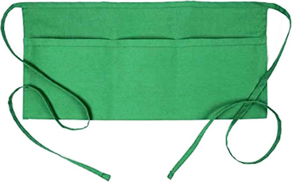 Sommerschürze in Volltonfarbe, kurze halbe Taille, Taschen, Schnürung, Grillschürze für Küche, Café, Blumenladen, Kellnerin, Arbeitskleidung
