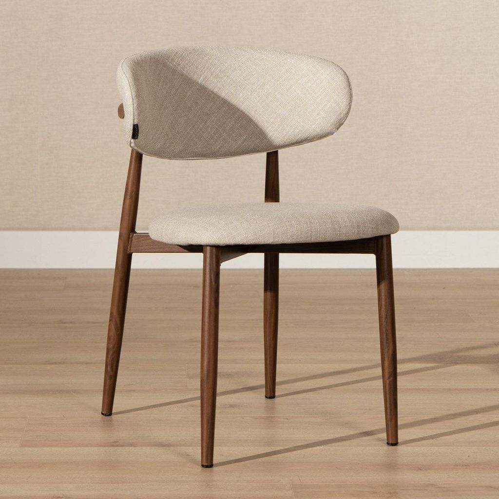 Bronx71 Esszimmerstuhl Lara Leinen taupe Produktbild 