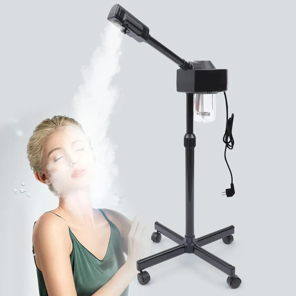 Vapore per il viso - Sauna per il viso - Ozono - Plastica - Nero