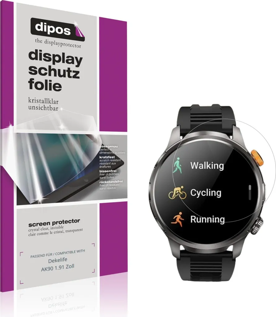 6x Protezione Schermo Dekelife AK90 1.91 - dipos Crystal Clear Adventure