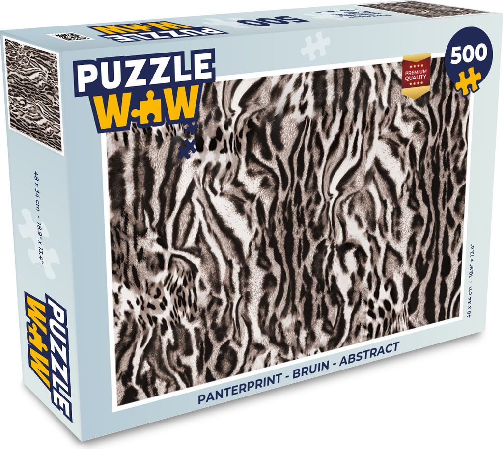 MuchoWow Puzzle 500 Teile Panther Druck - Braun - Abstrakt - 500 Teile - Kinder - Selberbauen - Puzzlespiele
