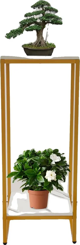 Support pour plantes moderne L en métal noir - Construction robuste stable