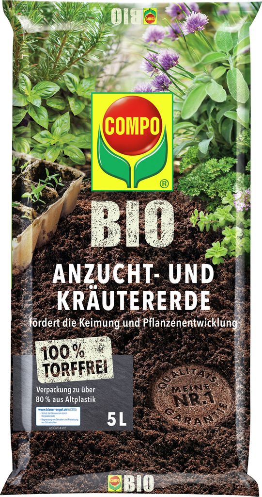 COMPOAnzucht- und Kräutererde torffrei - 5 Liter Produktbild 1