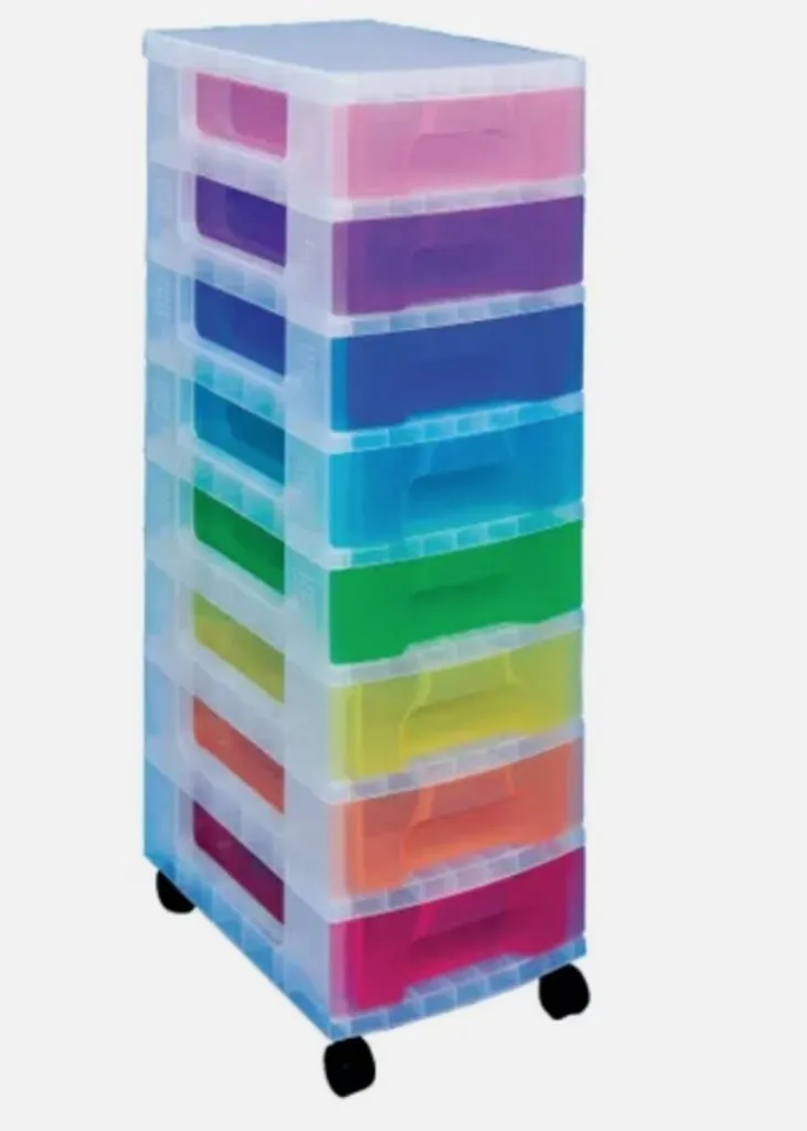 Tour de rangement 8 tiroirs Really Useful Box robuste et colorée - 2