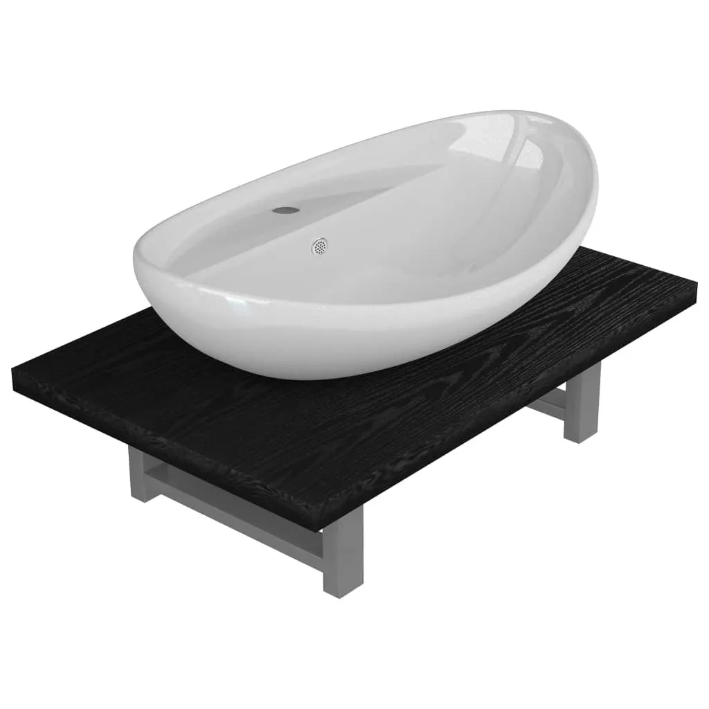 Meuble de salle de bain noir en céramique : stop aux traces de calcaire