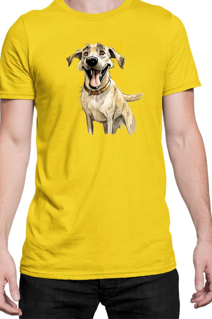 Herren T-Shirt Funny Dogs Breeds Kangal Dog Breed, Man M / Gelb