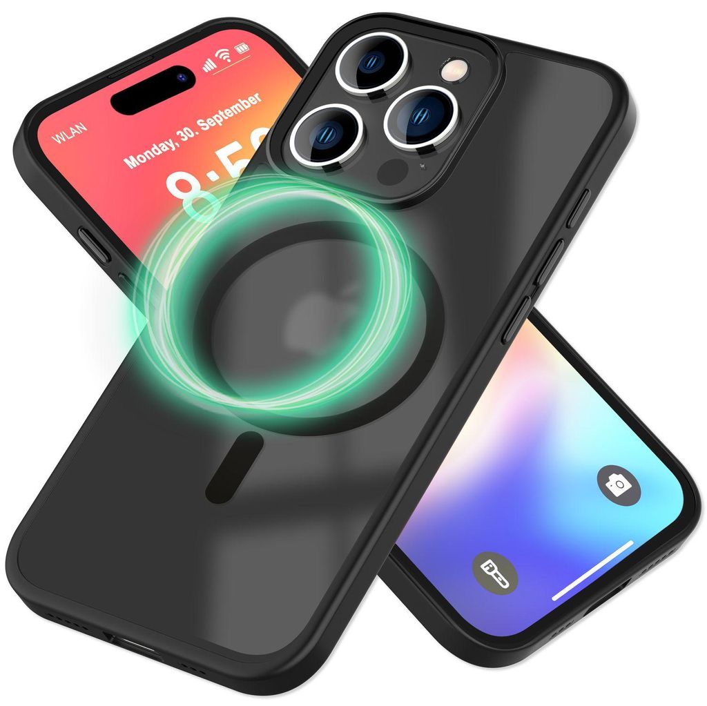 Étui magnétique NALIA pour iPhone 16 Pro – Transparent mat Image du produit 