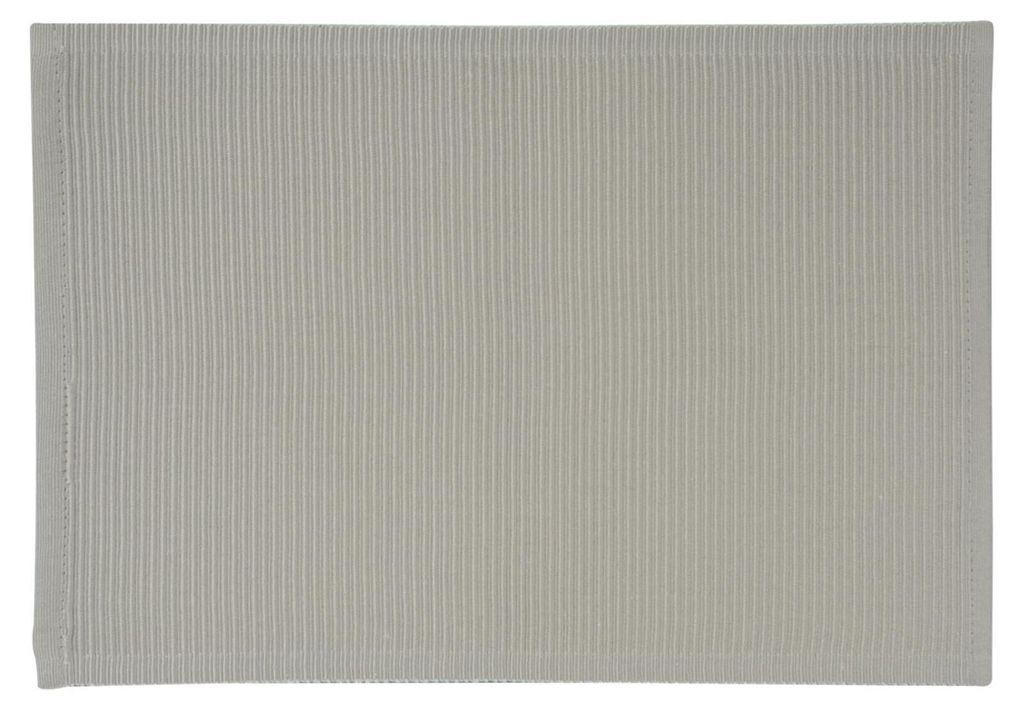 12x Platzsets, Tischsets Textil taupe graubraun 43x30cm Baumwolle Kesper