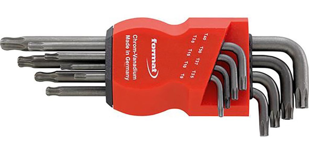 FORMAT Winkelschraubendreher-Satz Torx 8tlg mit Kugelkopf lange Ausführung