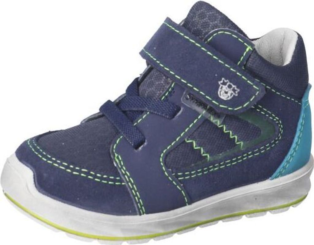 RICOSTA Boots ZENO von PEPINO Spaß haben beim Laufenlernen Klettverschluss Mädchen Jungen uni Marine/Hellblau Größe 27