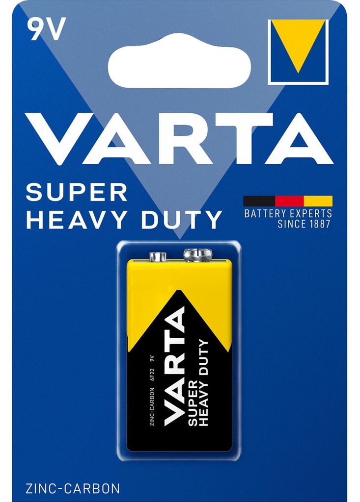 Varta Bateria 9v (6f22) Cynkowo-Węglowa 1 Szt. Do Zabawek Zdjęcie produktu 