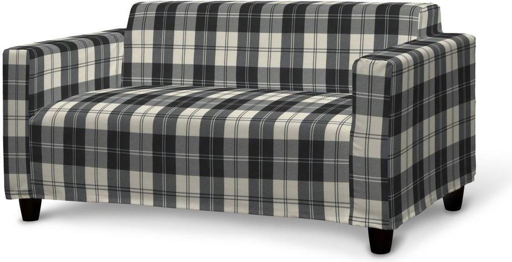 Dekoria Bezug für Klobo Sofa, schwarz- weiss, Klobo