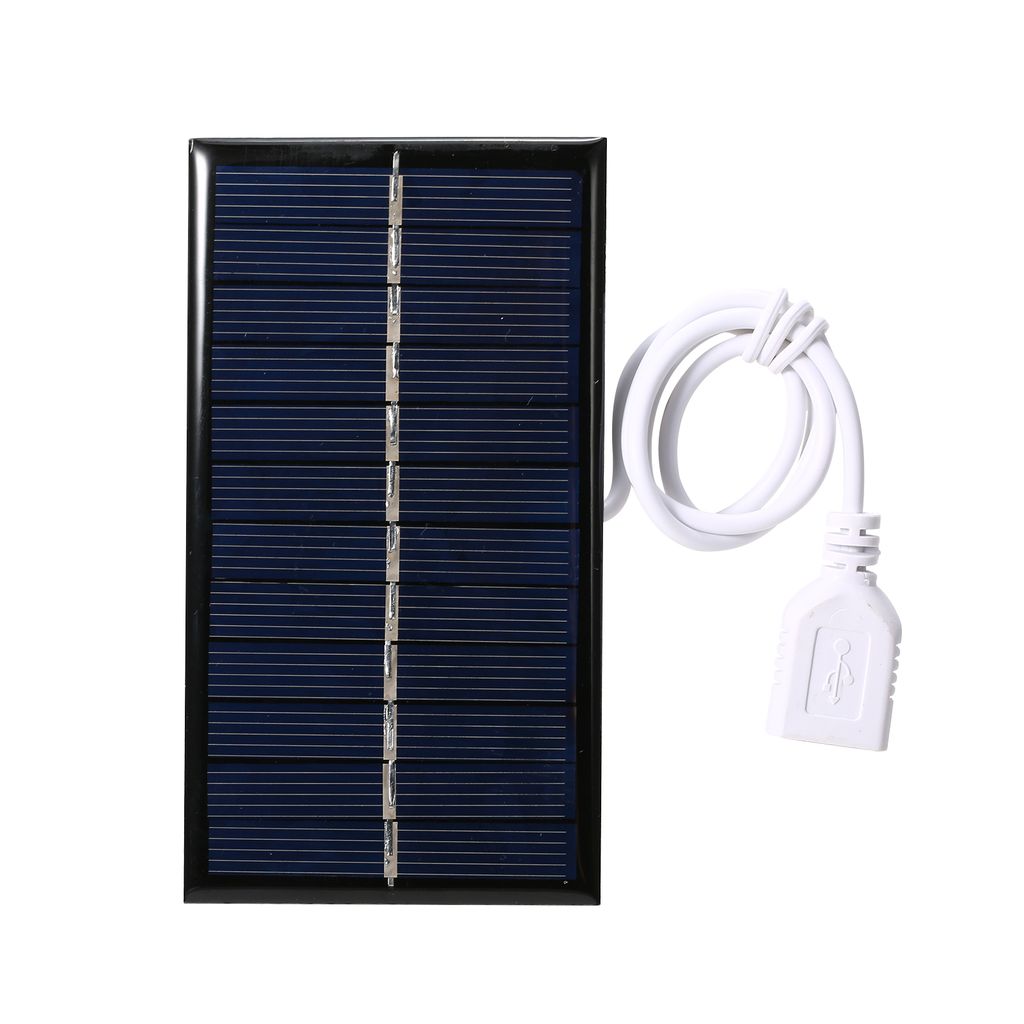 1W 6V Kleines Solarpanel mit USB DIY Polysilizium Silikon Solarzelle Wasserdicht Camping Tragbares Power Solar Panel fue r Power Bank Handy