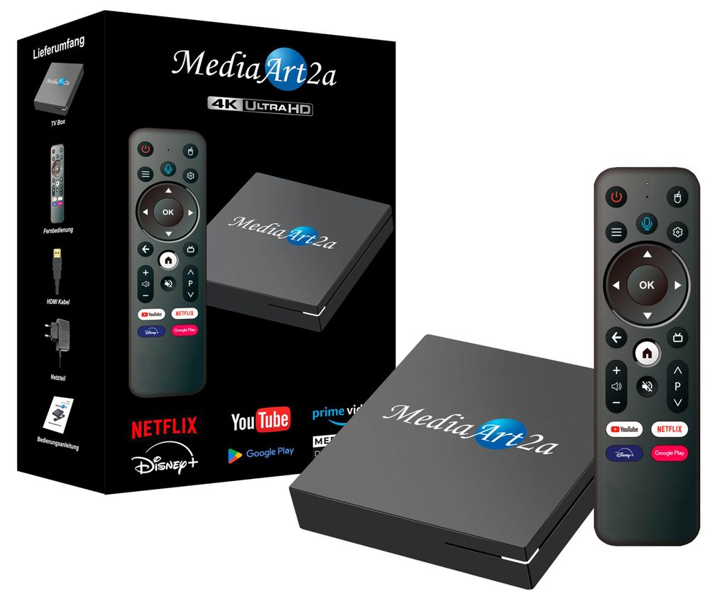Mediaart-2a PRO 4GB 32GB Quad Core Android Smart IP TV Box Produktbild 