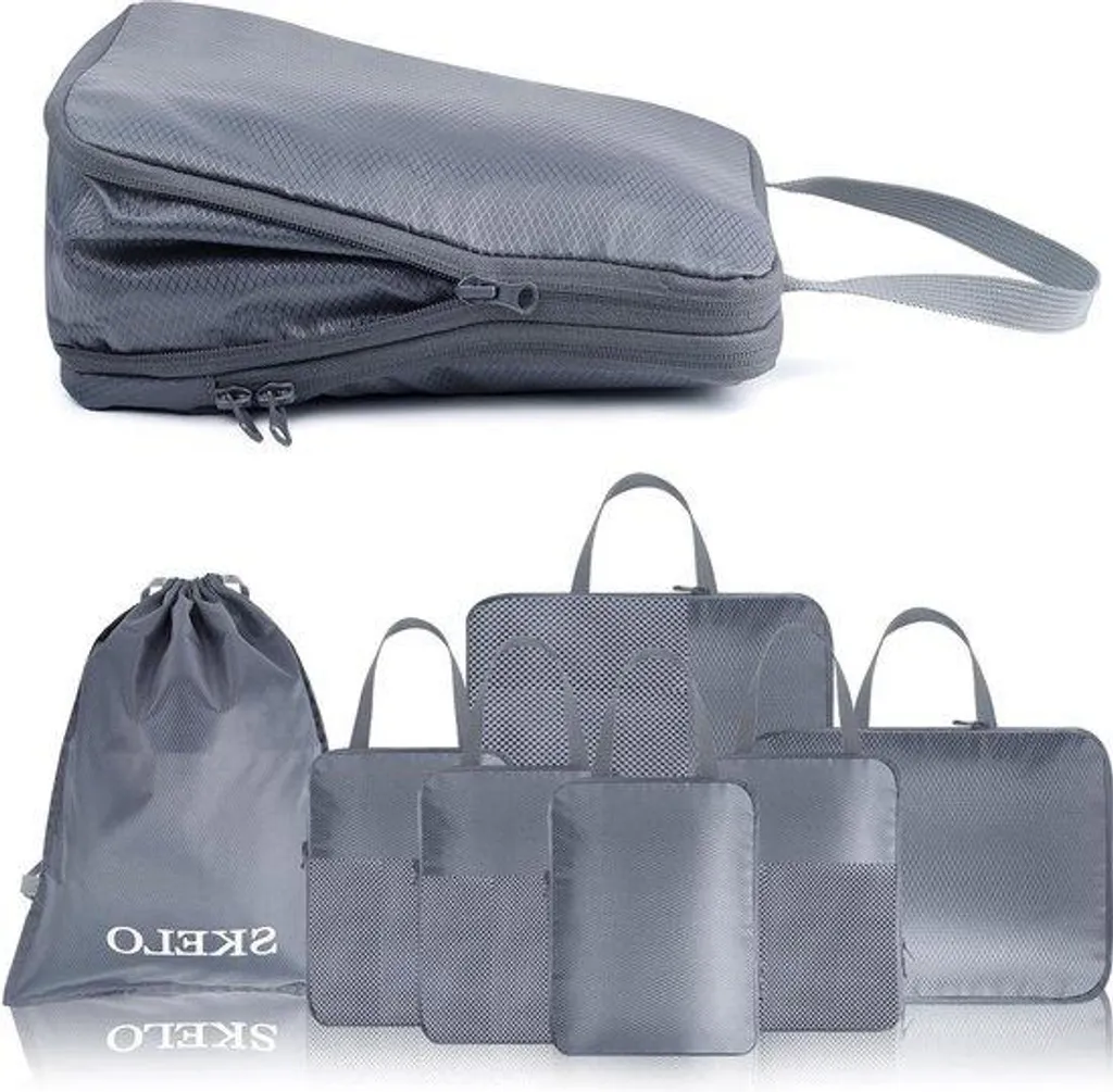 Sac de voyage compressible 7 pièces pour randonnée et sports d'hiver