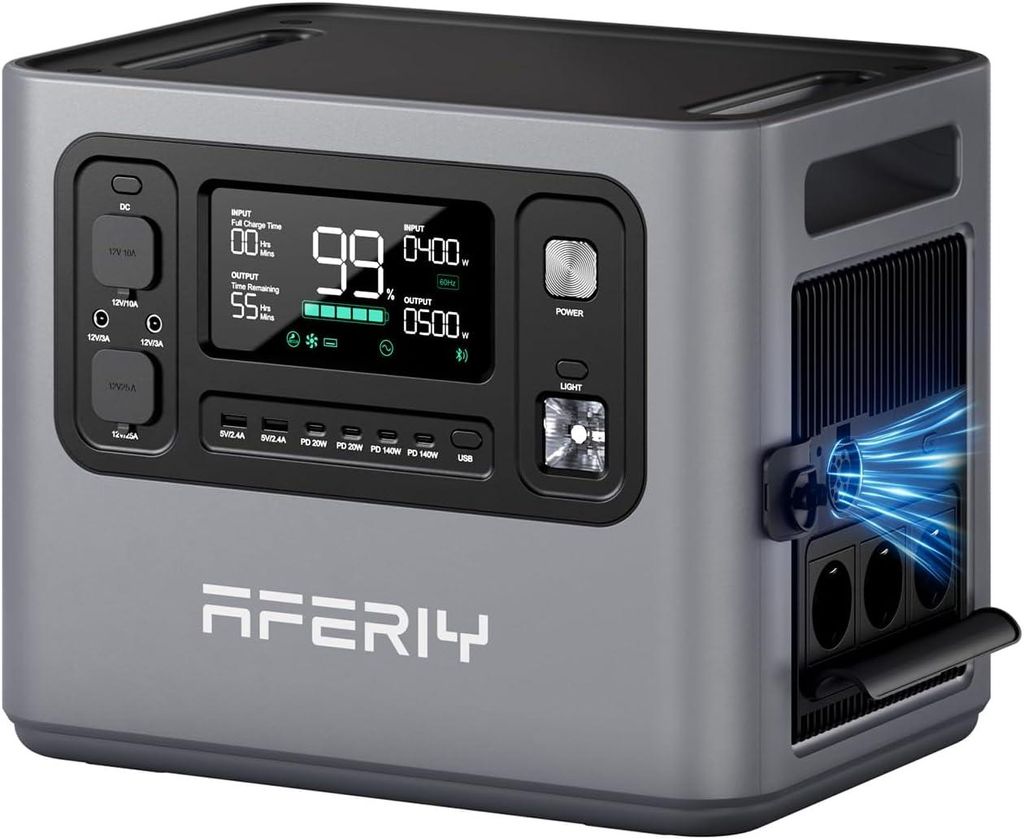 AFERIY P280 Powerstation 2800W/2048Wh mit LiFePO4 Akku Produktbild 