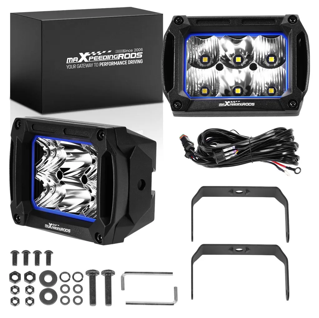 Phare de Travail LED 60W 4,4 Pouces pour Tracteur et Jeep Tout-Terrain