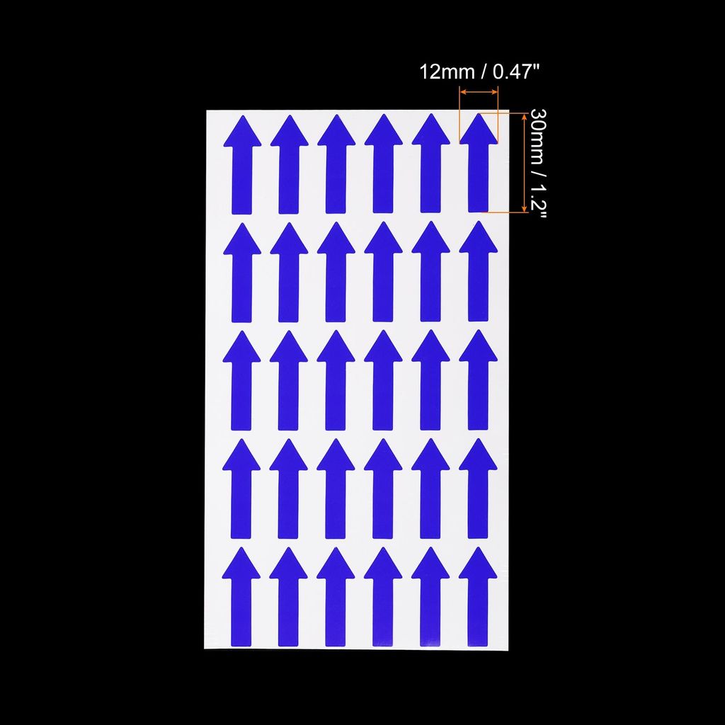 450 Stš¹ck Klein Pfeil Aufkleber Blau, 30x12mm Selbstklebende Pfeil Aufkleber Etikett fš¹r Sammelalbum DIY Karten Basteln Kalender Datum Markie...