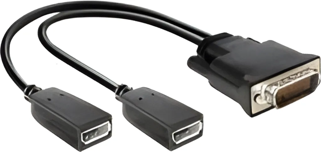 Câble DMS-59 vers 2x Displayport Delock 0.25m pour Carte Graphique LFH