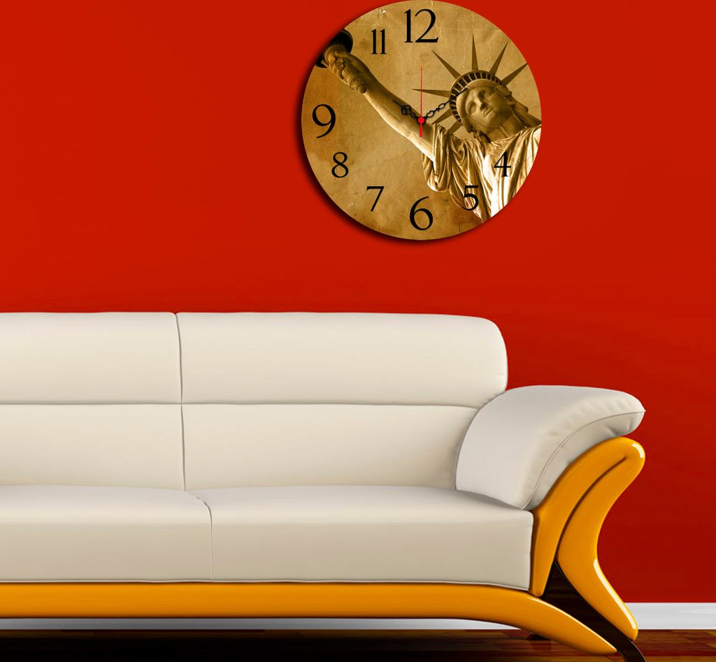 Opviq, Ms- HMA3136, Bunt, Wanduhren, 40 cm, 100% MDF (Dicke: 5 mm)