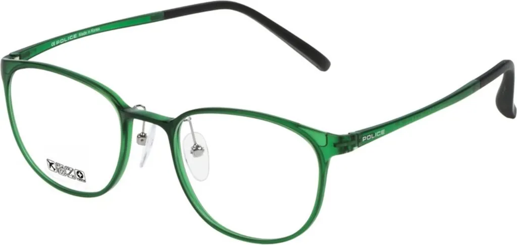 Police VPL249 500J97 : Lunettes de vue élégantes pour homme en acétate