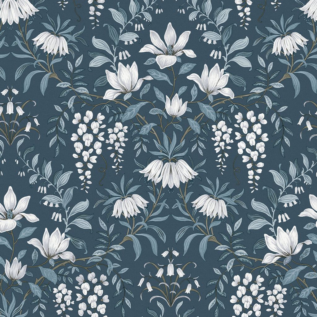 Vliestapete 113404 Laura Ashley Parterre Blau