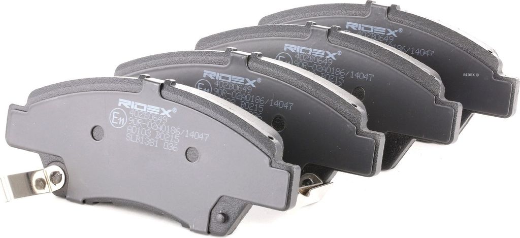 RIDEX 402B0649 - OE 45022SNCE00 Bremsbeläge, Vorne für Jazz IV (GK), Jazz III, Insight (ZE), CR-Z (ZF), Civic VIII, City V