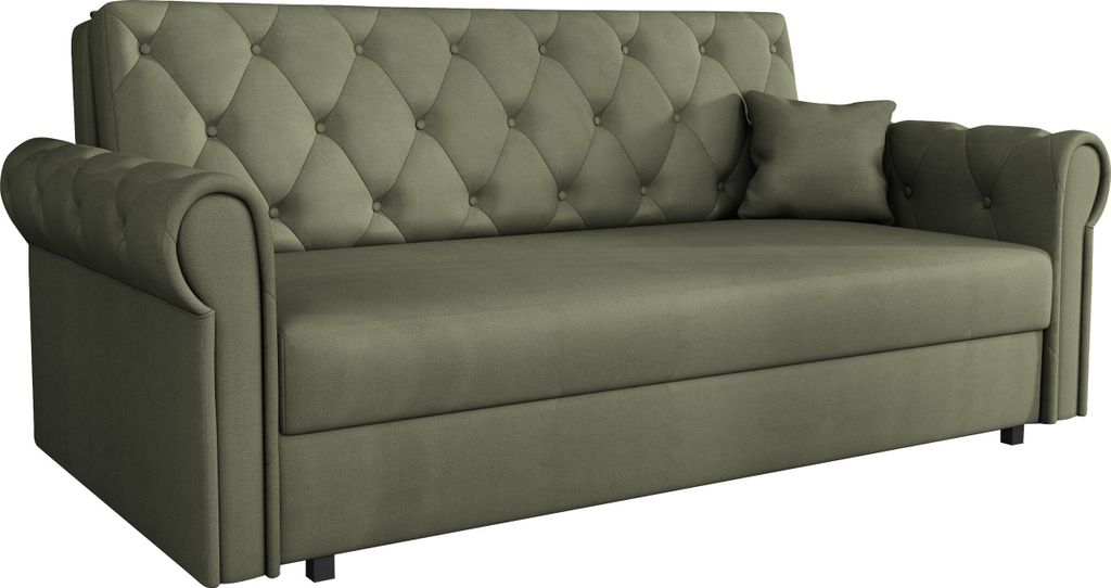 MIRJAN24 Schlafsofa Sofa Viva Roma IV mit Schlaffunktion und Bettkasten, Polstercouch, Stilvoll Polstersofa vom Hersteller (Farbe: Kronos 46)